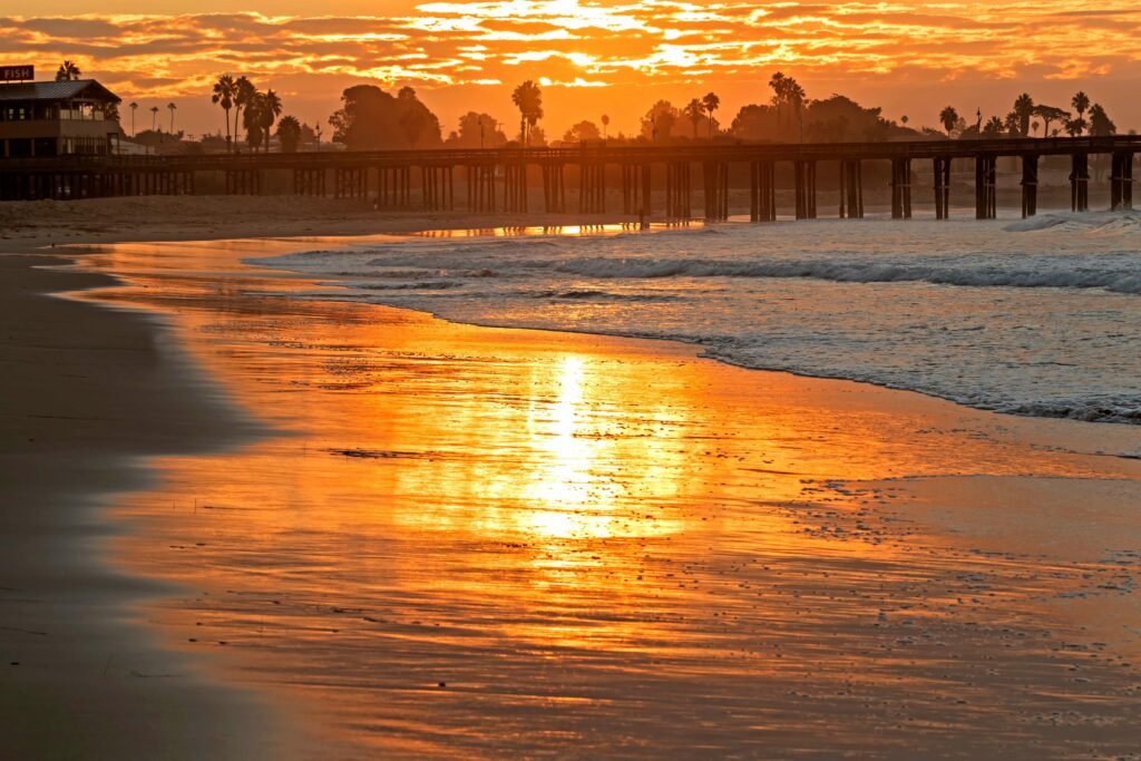 California beach - one of the best places to learn to surf