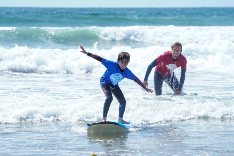 Kid Surfing