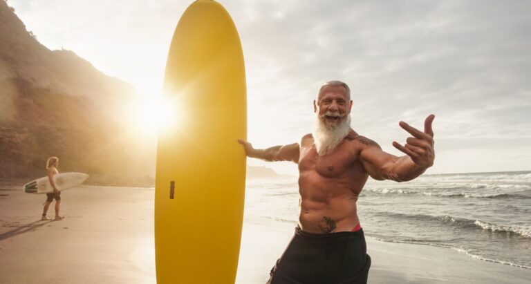Old man Surfing